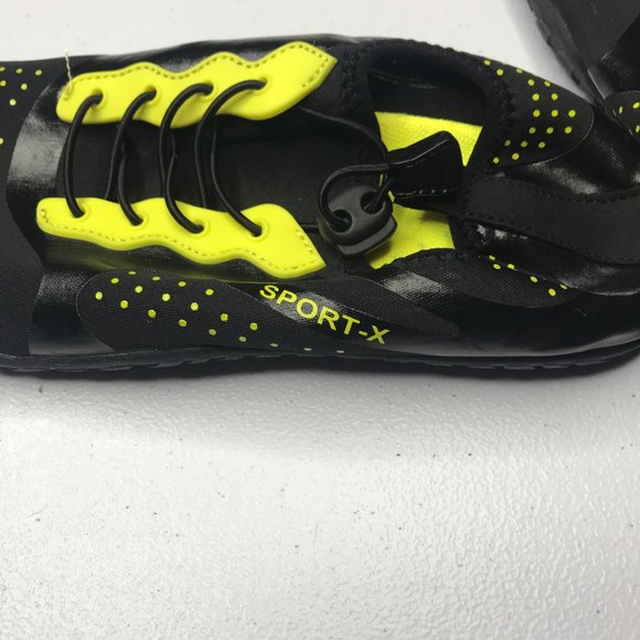 Sport X black and yellow water shoes size 40 - Picture 2 of 6